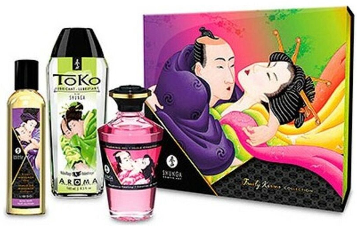 Goedkoopste Grote Plezierset Shunga Fruity Kisses Massage(3 items