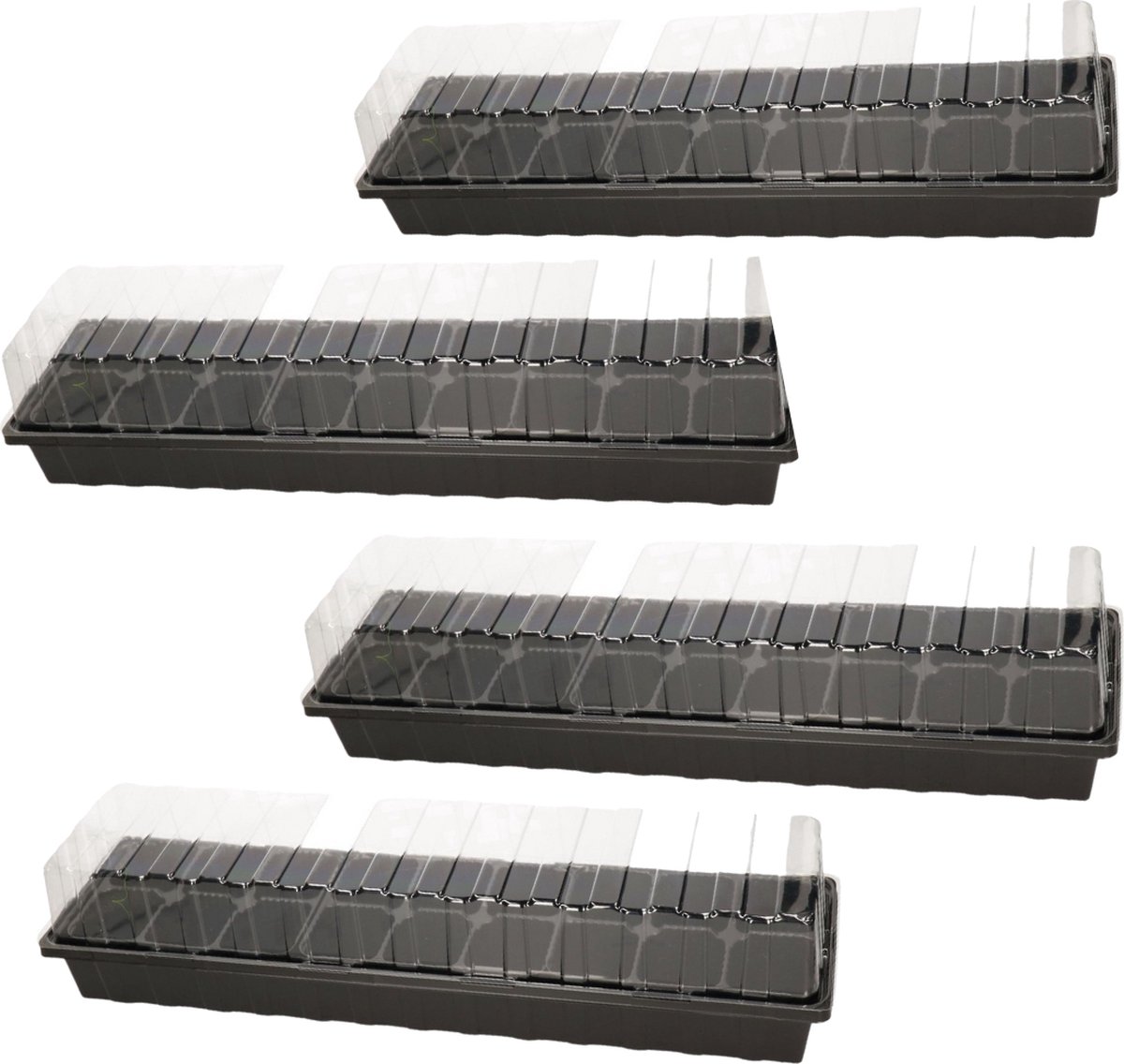Synx Tools 4x Zaaikas Kweekbak Multi-Pack - Zaaikast - Zaaitray - Kweektray - Vensterbank - Moestuinbak - Moestuinen - bodembewerkers - Zaai - Kweken - Kweekbak