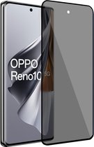 Geschikt voor OPPO Reno 10 - Privacy Screenprotector - Beschermglas - Privé GuardCover