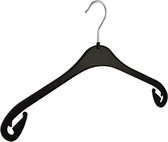 De Kledinghanger Gigant - 100 x Blousehanger / shirthanger NA43 kunststof zwart met rokinkepingen, 43 cm