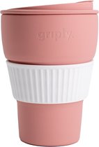 Griply - Koffiebeker to go - opvouwbaar - food grade siliconen - Pink - 470ml