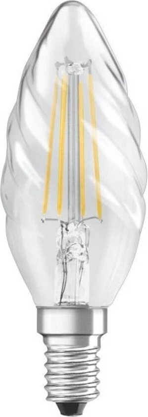 OSRAM LED-lamp gedraaide vlam helder filament - 4 W = 40 W - E14 - Warm wit