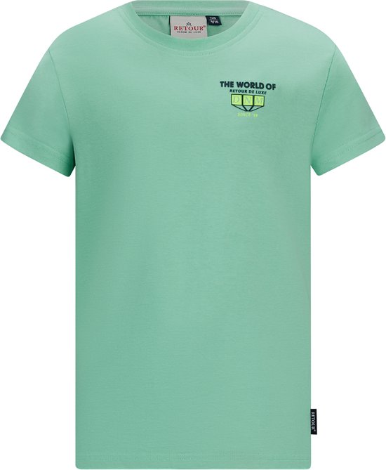 Retour jeans Zeb Jongens T-shirt - mint green - Maat 15/16