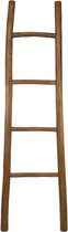 Decoratie Ladder - 35-45x5x150 cm - Bruin - Teak - handdoekladder, decoratie ladder, wandrek ladder, decoratie trap, decoratierek, ladderrek, houten ladder, handdoekrek badkamer, ladder handdoekenrek