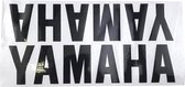 Sticker Set Zwart voor Yamaha 2 Delig Voor Onderspoiler - Links En Rechts