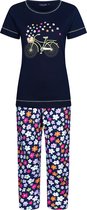 Rebelle Dames Pyjamaset Flower Ride - Blauw - Organisch Katoen - Maat 48