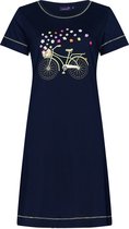 Rebelle Dames Nachthemd Flower Ride - Blauw - Organisch Katoen - Maat 44