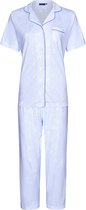 Pastunette Flowerful - Dames Pyjamaset - Blauw / Wit - Organisch Katoen - Maat 48