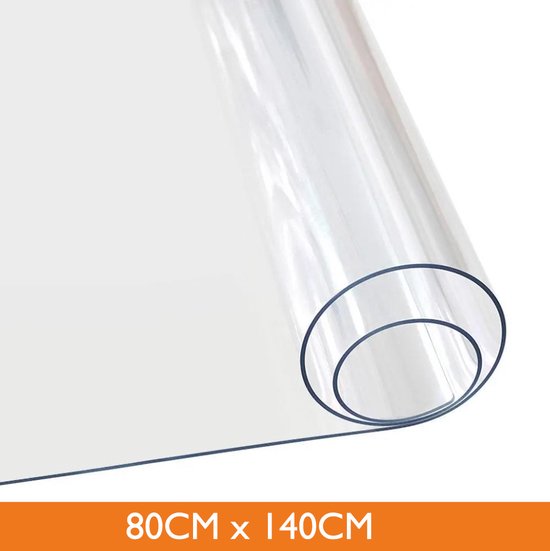 Simple Fix - Tafelzeil - Tafelbeschermer - Tafelzeil Transparant - Tafelkleed Plastic - 80cm x 140cm - 2mm dikte