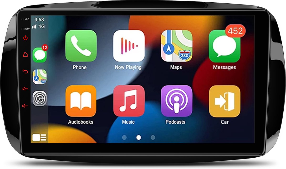 BG4U - Android Navigatie Radio geschikt voor Smart ForTwo 2015-2020 met Apple Carplay en Android Auto