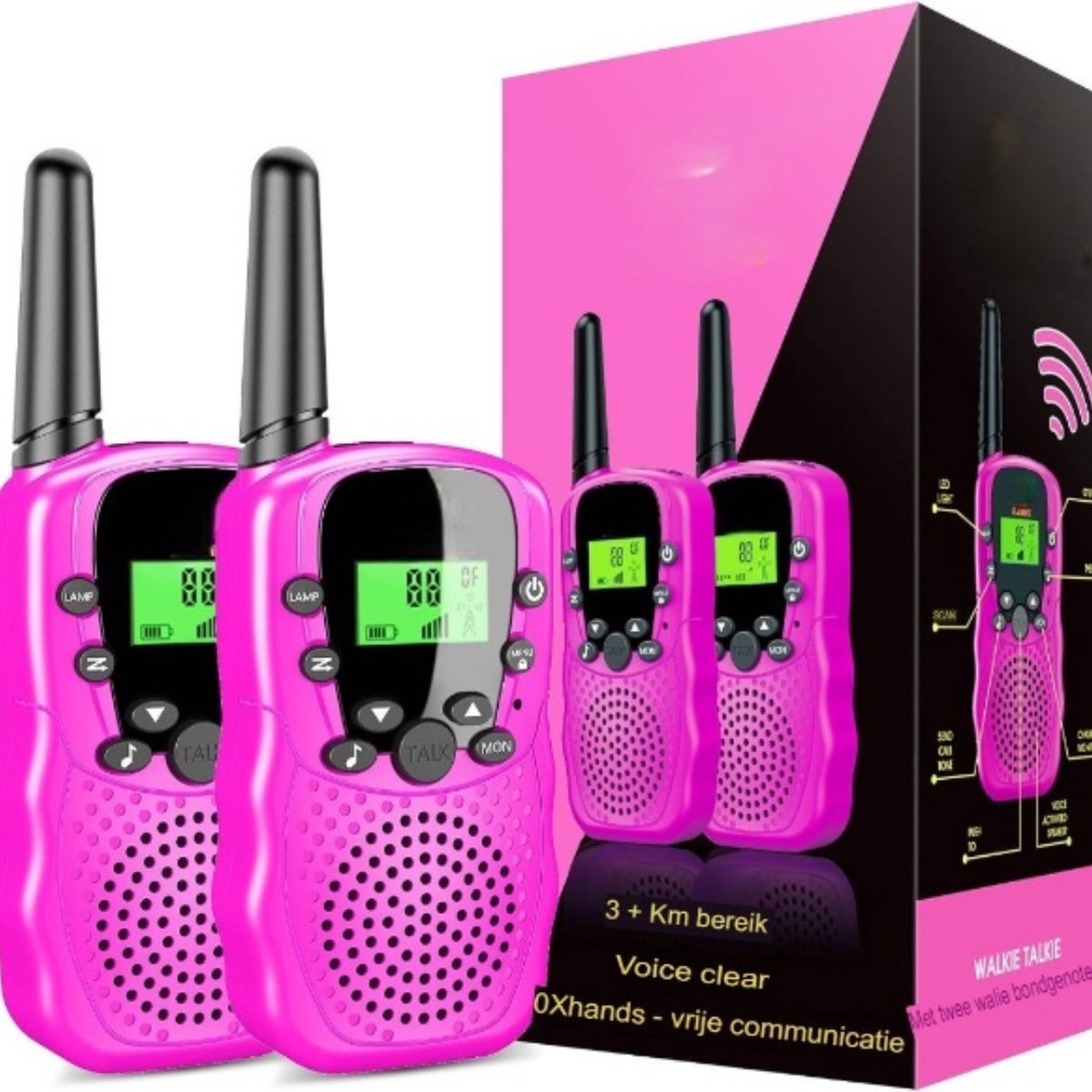 Velox Walkie Talkie Oplaadbaar - Walkie Talkie Kinderen - Walkie Talkie Met Oplader - Walkie Talkie Kinderen Oplaadbaar - Walkie Talkie Oplaadbaar Kinderen