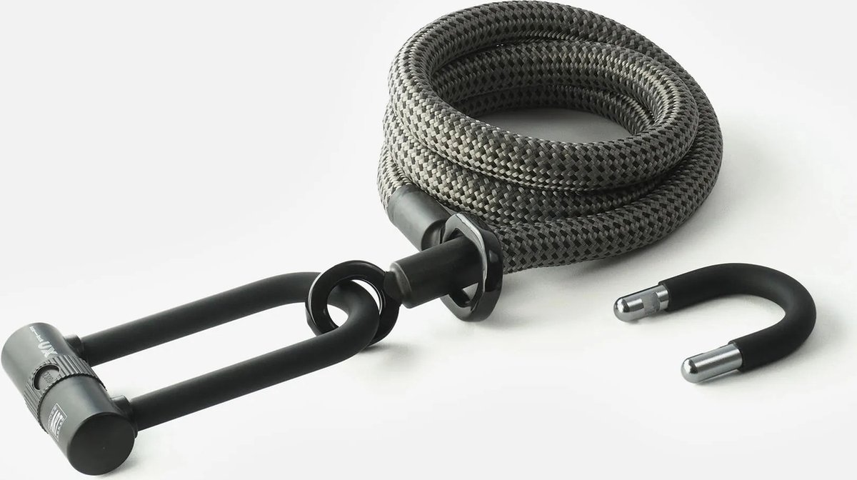 TEXLOCK eyelet - U/X lock - Fietsslot - ART2 - L - 160 cm - Grijs