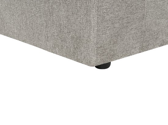 ALLA - Canapé trois places - Gris clair - Polyester