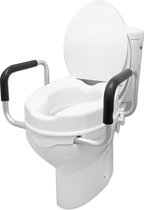 Rehausseur de toilettes - Rehausseur de toilettes avec accoudoirs - Rehausseur de toilettes - Élévation 10CM - Lève-siège de toilettes