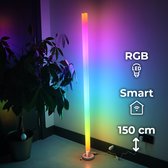 FONKEL® Iris DIY Smart Life LED Vloerlamp RGB 150 cm - Slimme Wifi Lamp met Afstandsbediening - Game Lamp - Reageert op Muziek