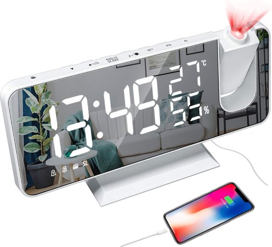 Wekker numérique Velox avec projection - Horloge à projection numérique
