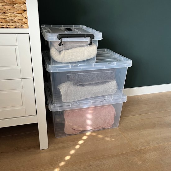 Opbergbox - Transparent - 35 Litres - Plastique - 535 x 390 x 245 mm