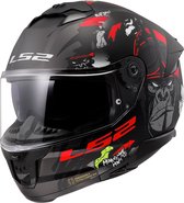 LS2 FF808 STREAM II ANGRY MONKEY M. BLACK ROUGE-06 2XL - Taille 2XL - Casque