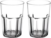 RBDRINKS Retro Kunststof Glazen – Kunststof Glazen – Plastic Glazen – 45cl – Transparant – 2 Stuks