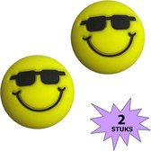 Fako Bijoux® - Tennisdemper - Emoji - Cool - 2 Stuks