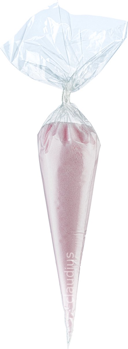 Goedkoopste Scrubzout Rozen - 500 gram in puntzak transparant - set van 6 stuks - Hydraterende Lichaamsscrub