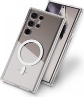 Whitestone Dome Case Cover adapté au Samsung Galaxy S24 Ultra | Compatible avec MagSafe | Couverture arrière avec aimant | Housse de protection | Transparent