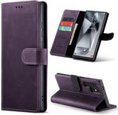 Casemania Hoesje Geschikt voor Samsung Galaxy S24 Ultra Deep Purple - Leather Book Case
