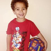 Mickey Mouse Tshirt Rood Voetbal-Maat 116