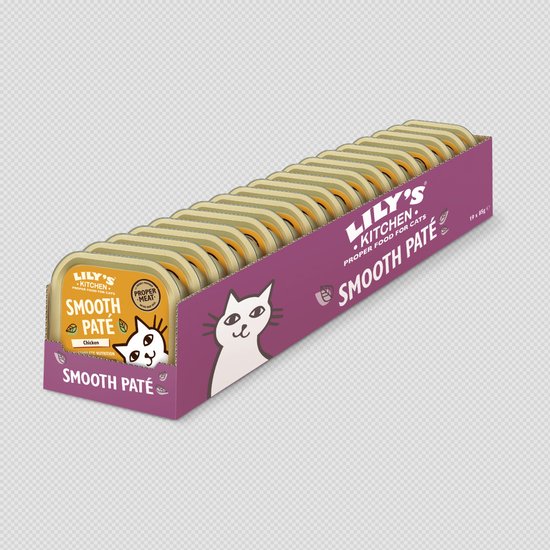 Lily's Kitchen Smooth Paté - Kattenvoer Natvoer - Paté met Kip - 19 x 85 g