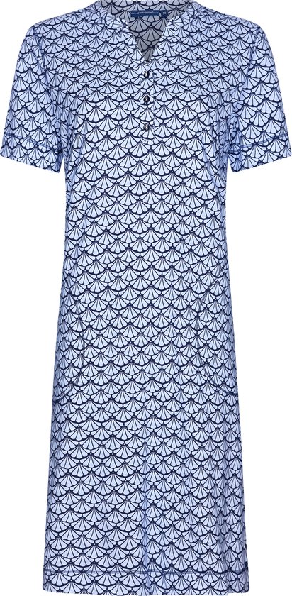 Pastunette - Graphics - Dames Nachthemd - Blauw - Katoen - Maat 40