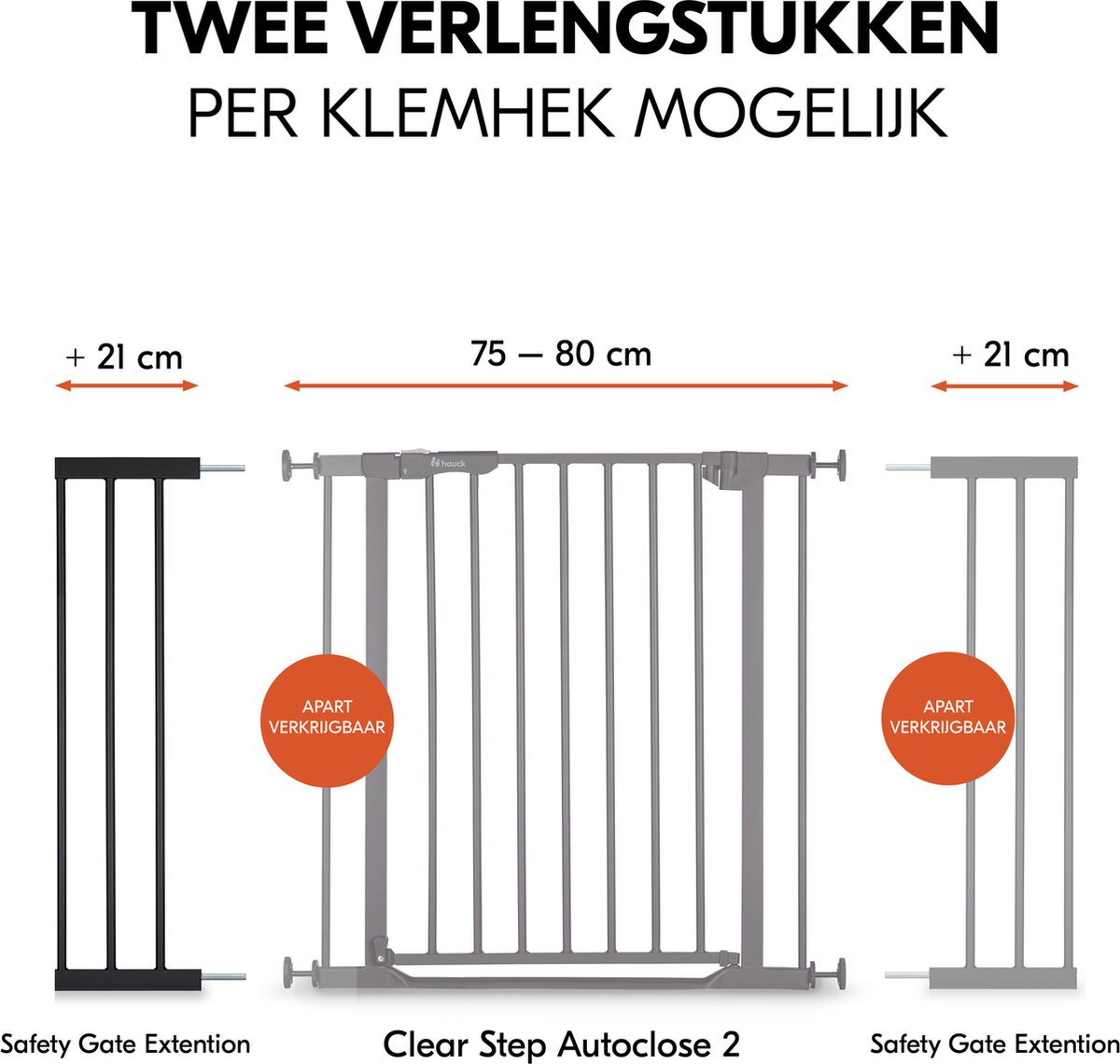 Hauck Safety Gate verlengstuk traphekje - 21 cm - Zwart – foto 6