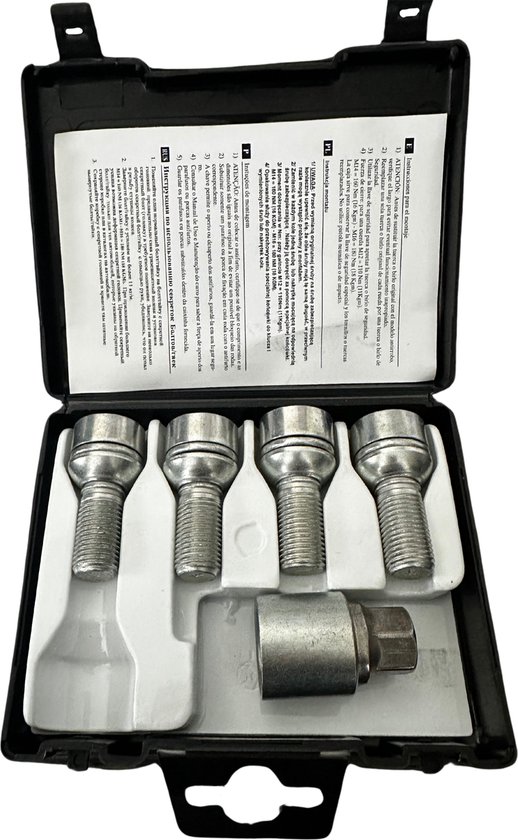 Antivol de jante - Antivol de roue adapté pour Volkswagen ID.4 2020 et ultérieur - Merk Dragonslock - Galvanisé - Revêtement Zwart - Meilleur choix