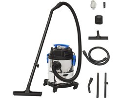 Nat- en droogzuiger 1200 W 20 L zilverkleurig