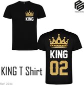 T shirts King and Queen T-shirts, shirts for couples, partner look, suitable for, with 'King' or 'Queen' print