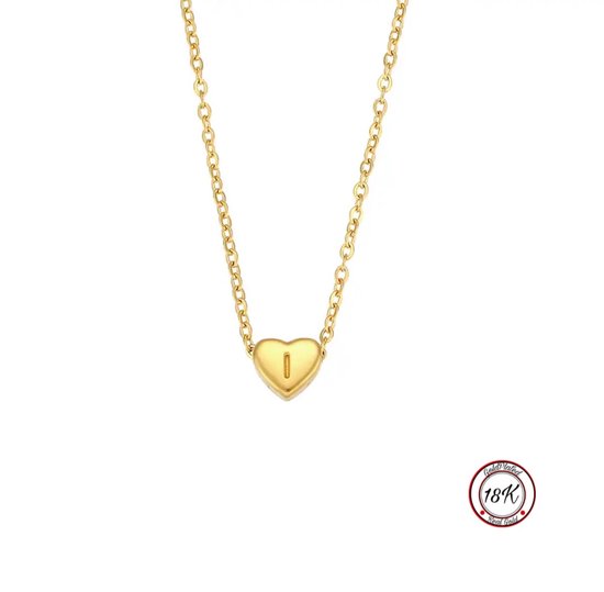 Soraro Initialen Ketting | Letter I | Minimaliste Kettingen Goud | 18K Goldplated | Gouden Ketting | Cadeau voor Haar | Vrouwen Cadeau | Elegante Kettingen