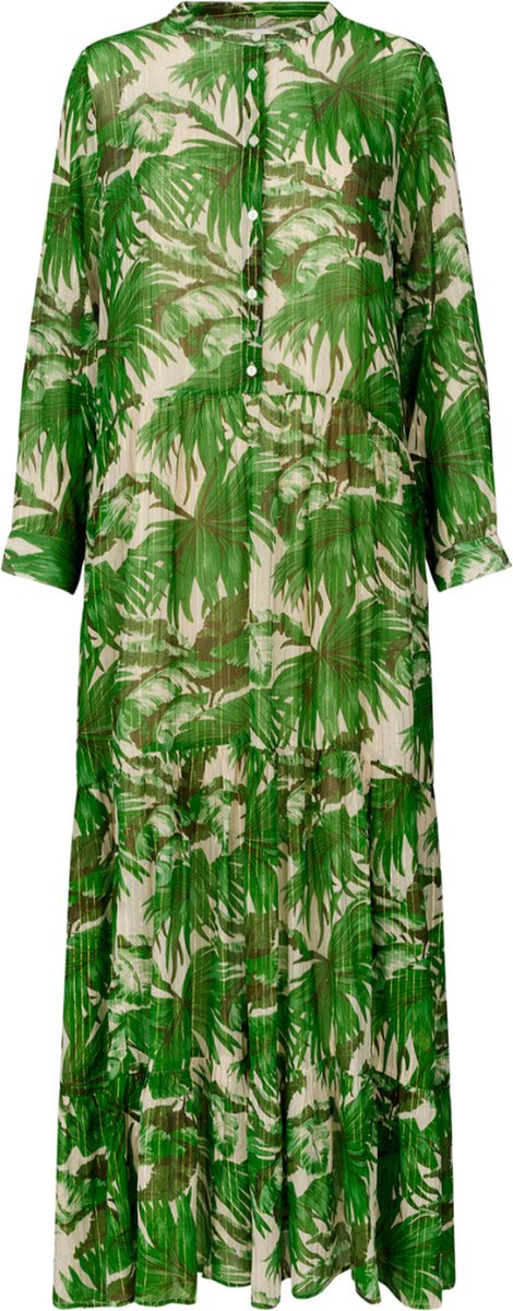 Lollys Laundry Neell Maxi Dress Ls Dames - Jurk - Groen - Maat S