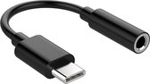 LuTech® Digital USB-C naar 3.5mm AUX Audio Adapter - DAC - Hoge Kwaliteit Audio - 10cm - Zwart