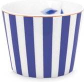 Pip Studio blauw met wit gestreepte eierdopje - Royal Stripes blue