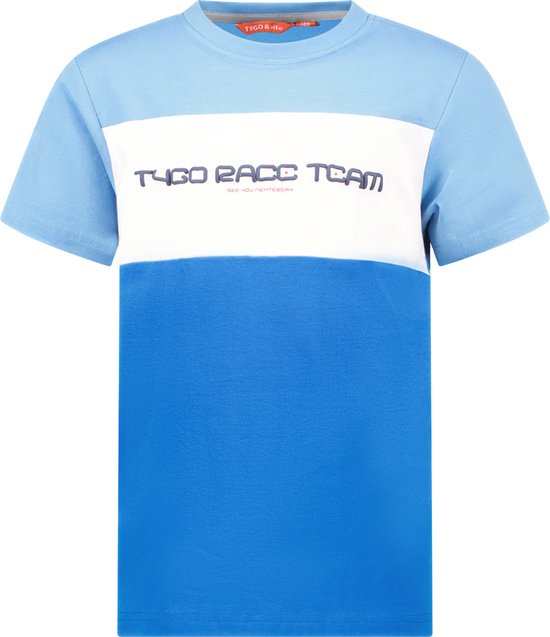 TYGO & vito X402-6429 Jongens T-shirt - Bright Blue - Maat 134-140