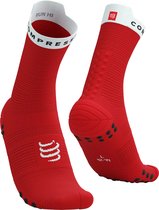 Compressport | Pro Racing Socks Run V4.0 High | Hardloopsokken | Core Red/White/Black | 42-44 -