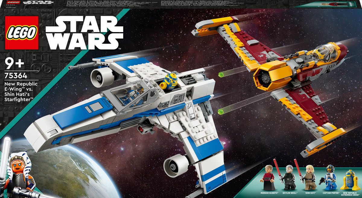 LEGO Star Wars - New Republic E-wing vs. Shin Hati's Starfighter constructiespeelgoed 75364