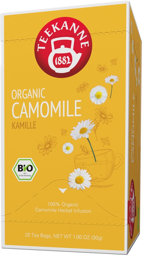 Teekanne - Premium Camomile - biologisch - kruidenthee - 20 theezakjes - geschikt voor horeca en kantoor - 1 doosje