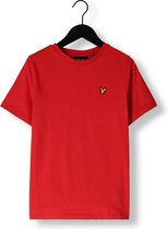 Lyle & Scott Plain T-shirt B Polo's & T-shirts Jongens - Polo shirt - Rood - Maat 170/176