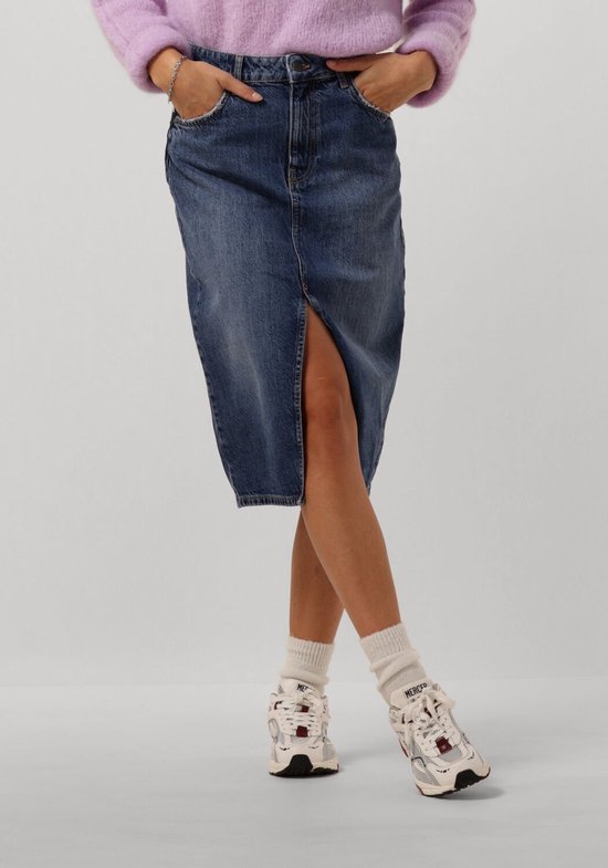 Object Objharlow Midi Denim Skirt Noos Rokken Dames Blauw Maat S bol