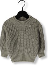 Quincy Mae Chunky Knit Sweater Truien & Vesten Unisex - Sweater - Hoodie - Vest- Groen - Maat 86/92