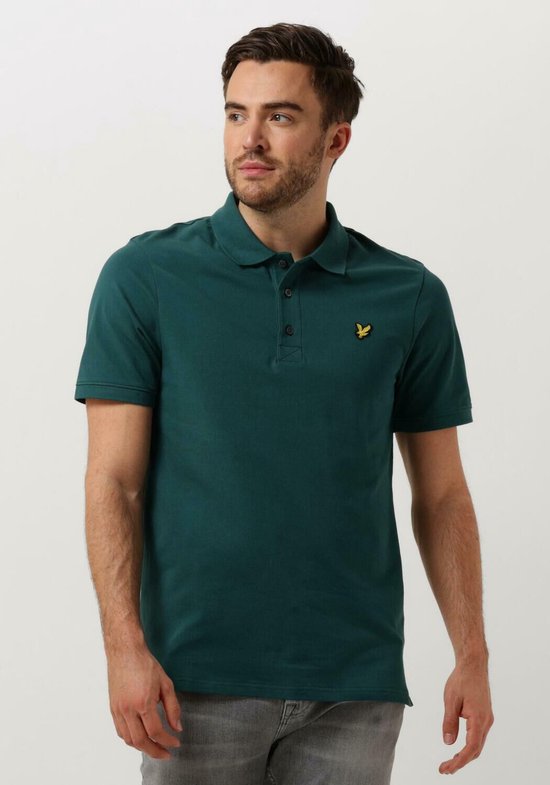 Lyle & Scott Plain Polo Polo's & T-shirts Heren - Polo shirt - Donkergroen - Maat XS