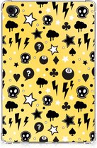 Hoesje Geschikt voor Samsung Galaxy Tab A9 Plus Beschermhoes Punk Yellow met transparant zijkanten