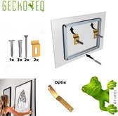 GT1091 GeckoTeq 1 x set anti diefstal systeem voor aluminium schilderij-poster-foto lijsten