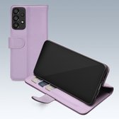 Mobilize Telefoonhoesje geschikt voor Samsung Galaxy A53 Hoesje | Mobilize Premium Gelly Wallet Bookcase Portemonnee | Pasjeshouder voor 3 Pasjes | Telefoonhoesje voor Pinpas / OV Kaart / Rijbewijs - Paars