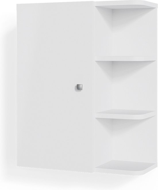 Vicco Maris Badkamermeubels, 3 Delen, Met Hoge Kast, Toiletkast En Onderkast, Wit